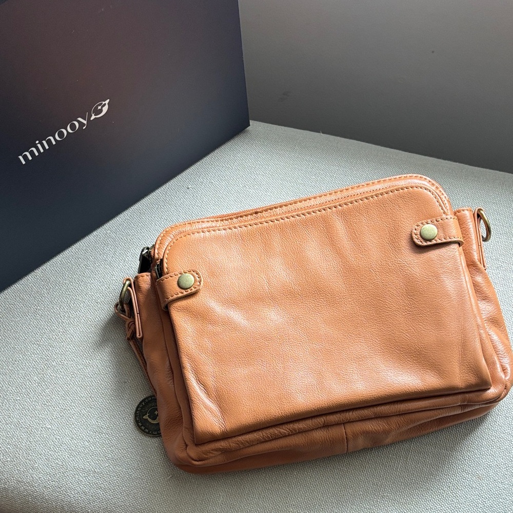 Tan Leather Crossbody Bag